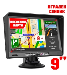 GPS Навигация Northern Cross NC-911SS, 9 инча, 256 MB RAM, Вграден сенник