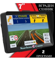 GPS Навигация Northern Cross NC-711SS, 7 инча, 256 MB RAM, Вграден сенник