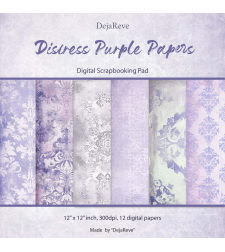 Distress Purple Papers - Digital Papers