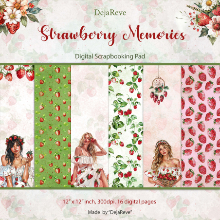 Strawberry Memories - Digital Papers