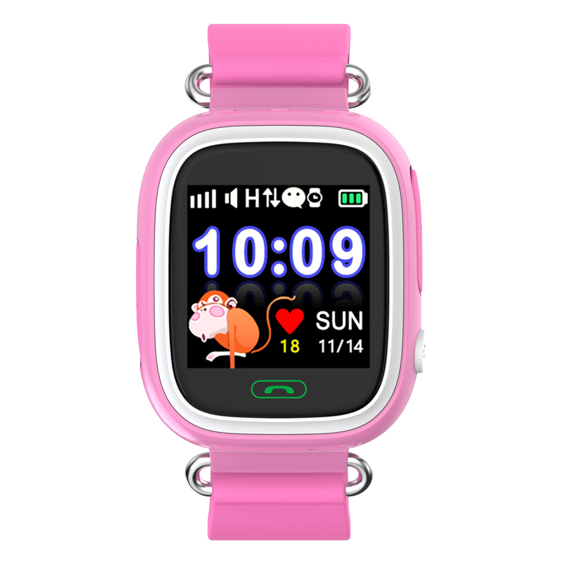 Детски смарт часовник Xmart KW03G, GPS, 3G, Розов